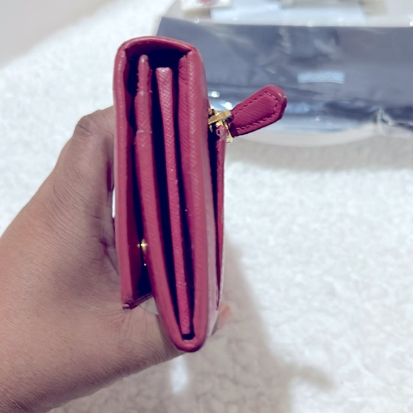 Prada Hot Pink Long Wallet Attached Card/ID Holder with Free Stuff EUC - Picture 7 of 16